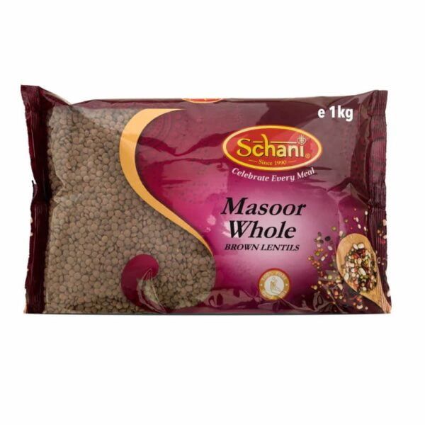 Schani Brown Lentils Masoor Whole 1Kg